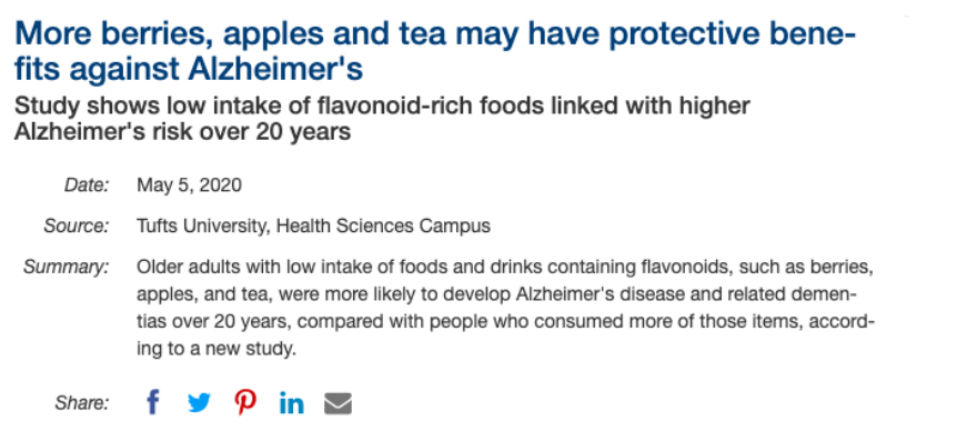 营养学顶刊：简单食物即可降低老年痴呆风险(图1)